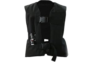 YXYMOTEFLY Gilet Airbag Équestre Enfant Taille Réutilisable Et Ajustable ÉQUIPEMENT DE Conduite for Les 4 Saisons Gilet Airbag Moto avec Protection Dorsale (Color : Nero, Size : L)