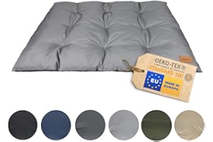 MIMIKO Pets - Wodoodporne legowisko dla psa i kota | XL [100 x 70 cm] Szary | Oeko-Tex - Hipoalergiczna poduszka dla psów na zewnątrz | Szybkoschnące i antypoślizgowe łóżko Outdoor dla zwierząt