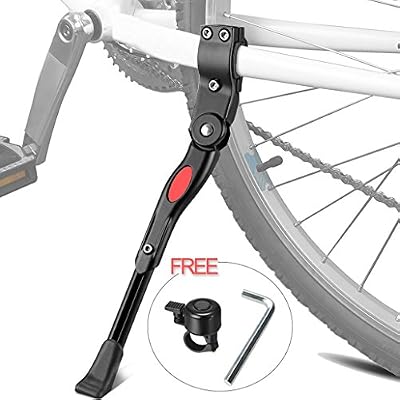 XiDe Bequille Velo Laterale, XiDe Béquilles Vélo Centrale 22-28", Universel Ajustable Vélo Sidestand Kickstand Béquille de Bicyclette Nero