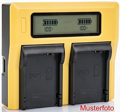Patona® Bundlestar LCD double chargeur pour batterie CANON LP-E6 LP-E6N