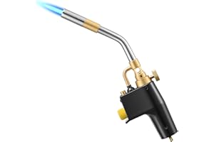 MINENICE Antorcha de propano MAPP, Antorcha de Gas con Intensidad de Llama Ajustable, Soldadura a Gas para Plomería, Soldadura, Quemador de Malezas, Soldadura de Techos, Parrillas y Encendido