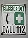 Produktbild Nostalgie Blechschild, Emergency Call 112, Notruf Schild 25x20