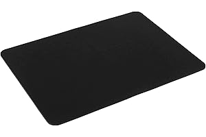 silmo Mouse Mat Large 17 x 14 inches / 44 x 35 cm, black Mouse Pad, Lasercut Edges, washable & rollable Mouse Pad, Gaming Home Office Mousemat, Mousepad non-slip & quiet, Desk Mat