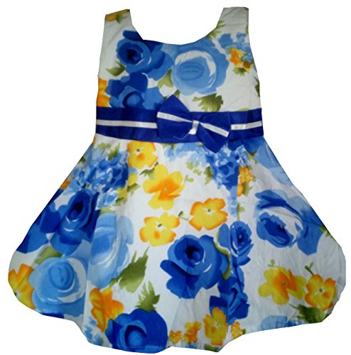 All About Pinks Floral Cotton Frock Dress for Girl Babies (6 to 12 months, Blue) RS.498 (69.00% Off) - Amazon