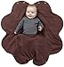 Wallaboo Baby Blanket Fleur, Supersoft 100% Cotton, For Pram, Moses Basket or Crib and Travel, Chocolat