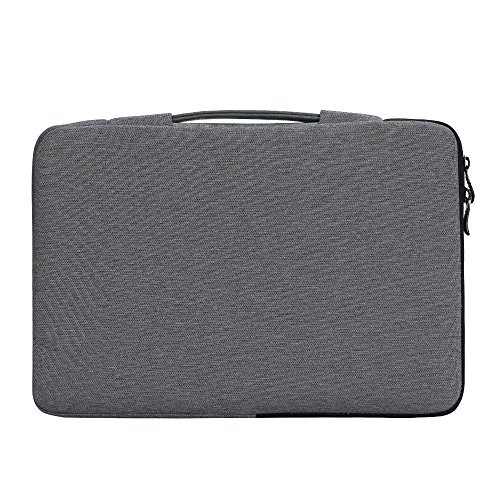 iCozzier 13-13.3 Zoll Laptoptasche mit seitlichen Zubehörfächern und integriertem Tragegriff/ Multifunktionelle Schutzhülle/ Aktentasche mit einzigartigen Aufbewahrungsband für die Verdauung elektronischer Geräte für 13-13.3 Zoll Ultrabook/ Notizbuch/ MacBook – Dunkelgrau - 6