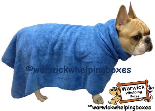 Microfibre Dog Bath Robe set Medium 50cm suit French Bulldog, Boston Terrier, Pug