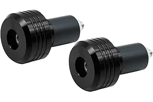 F FIERCE CYCLE 2pcs Black Universal Motorbike Handlebar Bar End Cap Slider Cover