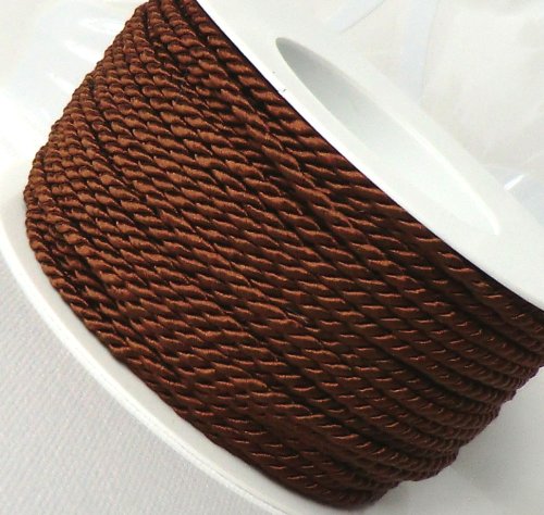 KORDEL 50m x 2mm BRAUN Drehkordel KORDELBAND Dekoband SCHLEIFENBAND Schnur