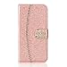 Produktbild Moonmini Samsung Galaxy Note 9 Hülle, Handyhülle Ultra dünn PU Ledertasche Brieftasche Wallet Leder Bookstyle Flip Slot Kartenhalter Stoßfest Hülle mit Magnetverschluss Flip Case Rose Gold