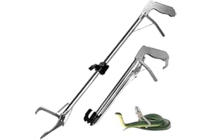 FROTOX Attrape-Serpents, Pince À Serpent, avec Fonction De Verrouillage Automatique, Pliable, Pince Professionnelle Robuste pour Reptiles, Anguilles, Pince À Ordures, Pince À Mâchoire Large, 120cm