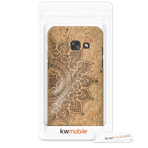 kwmobile Funda para Samsung Galaxy A3  2017  - Carcasa Protectora de  Corcho  para m  vil - Cover  Trasero  y dise  o de Sol Naciente
