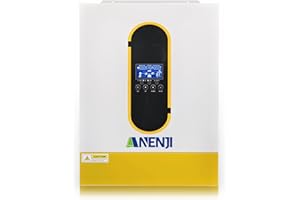 Aninerel 6200W Hybrid Wechselrichter 48Vdc zu 230Vac mit 2 AC-Ausgangs-Schnittstelle,Kann Ohne Batterie Verwendet Werden, Maximale PV 60-500VDC,Kann Strom in Das Netz Einspeisen, Eingebaute 120A MPPT