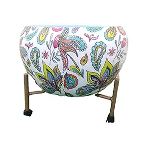 Arstory Gardening Iron Stand with Painted Pot (Model 1206R)