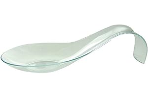 MES VERRINES Cuillere chinoise en plastique vert d'eau x50 - Conditionnement : 50 pièces