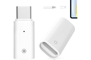 MoKo 2 PZS Adaptadores, Convertidor de Cargar para iPencil 1ª Gen, Adaptador Tipo-C Macho a Hembra y Conector Hembra-Hembra, Conector de Carga para iPad 10ª Gen, Apple Pencil Accesorios, Blanco