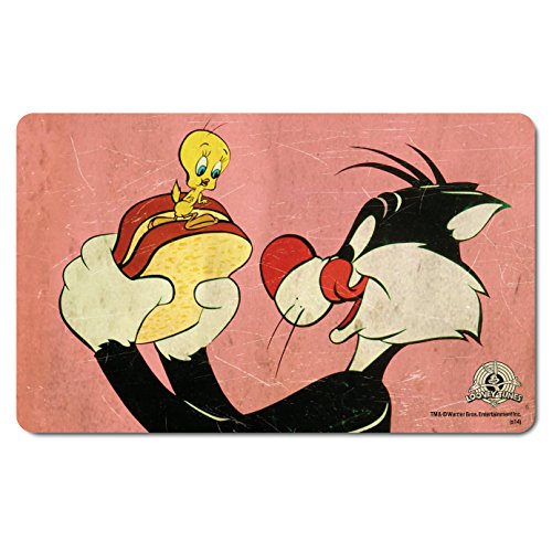 Tweety und Sylvester Brettchen - Looney Tunes - Kanarienvogel Sandwich - Frühstücksbrettchen - Lizenziertes Originaldesign - LOGOSHIRT