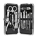 Greenery 12 Pcs Stainless Steel Vogue Nail Care Personal Manicure & Pedicure Set Travel & Grooming Kit with PU leather case