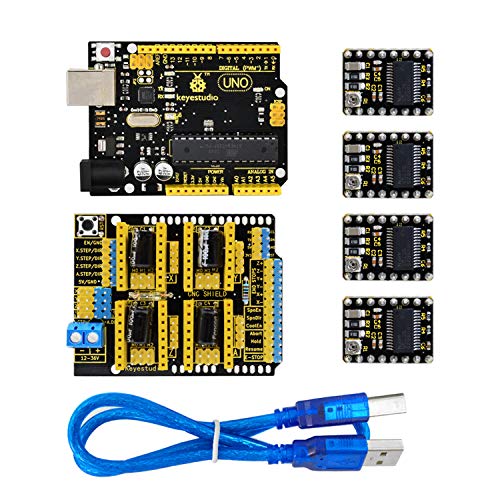 keyestudio CNC DIY Kit-GRBL CNC Bouclier V3 mit 4PCS Drv8825 Moteur Pas à Pas Pilote contrôleur, C keyestudio CNC DIY Kit-GRBL CNC Bouclier V3 mit 4PCS Drv8825 Moteur Pas à Pas Pilote contrôleur, C