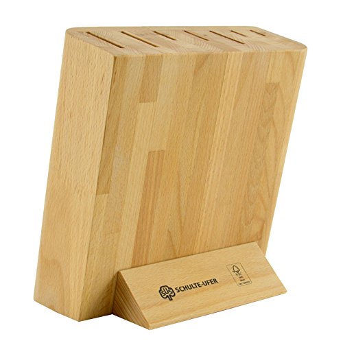 Messerblock für 7 Messer Schulte-Ufer Buchen-Holz Messerständer Messer-Halter - 2