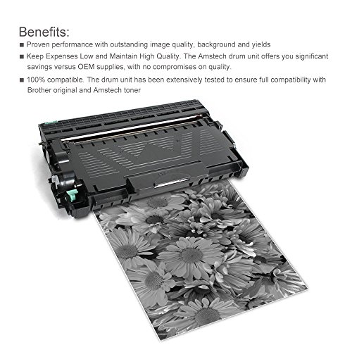 Amstech 1 Pack 12000 Pages kompatible Black Toner Cartridge DR-2300 DR 2300 Replacement for Brother HL-L2300D L2320D L2340DW L2360DN L2360DW L2365DW L2380DW, DCP-L2500D L2520DW L2540DN L2540DW, MFC-L2700DW L2720DW L2740DW L2700DWR L2700DN L2680W - 2