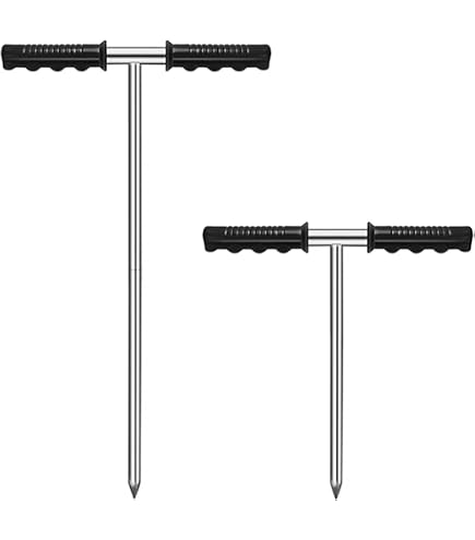 Buy Smart Stick Metal Soil Probe - T-Handle Probing Rod, Steel Rods, 42-Inch Long Metal Rod w/ 3