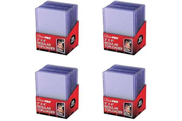 Ultra Pro 3 x 4 Clear Regular, 100 unidades Toploader gruesas, fundas para cartas coleccionables como Pokemon Magic, tamaño estándar transparente