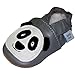 Dotty Fish, Girls and Boys, Soft Leather Baby Shoes. Grey Panda available in 0-6 Months to 2-3 Years.