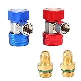 Conexión lateral alta y baja: conector / adaptador rápido del lado alto rojo y azul para el lado bajo; Diámetro de entrada: 5.08 mm, Diámetro de salida: 7.98 mm; Tamaño de rosca 7 / 16-20UNF