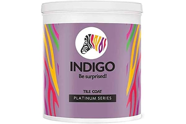 Indigo Tile Coat Platinum Series Premium Roof Tile Coating Vibrant Non-Fading Colours Rich Sheen Finish Anti-Fungal & Water-Resistant Exterior Use 4 L Spl Brown