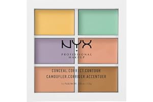 NYX Professional Makeup Palette 3C Correctrice, Anti-cernes et Contour, Texture Crémeuse, 6 Teintes