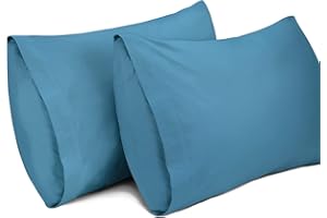 Lirex 2 paczki poszewki na poduszki, 100% bawełna 400 nici Oddychające poszewki na poduszki (40 x 60 cm, niebieski)