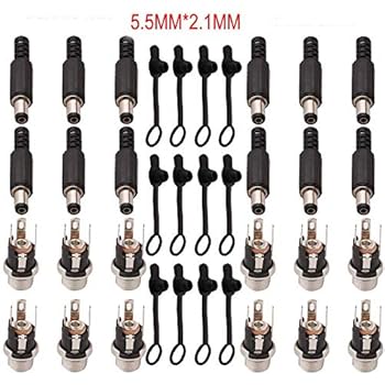 10 Pz Connettore Di Alimentazione DC Adattatore Jack Maschio Saldatura Per Monitoraggio Telecamera CCTV LED 12V 2.1mm Connettore Adattatore Jack Di - Foto 2