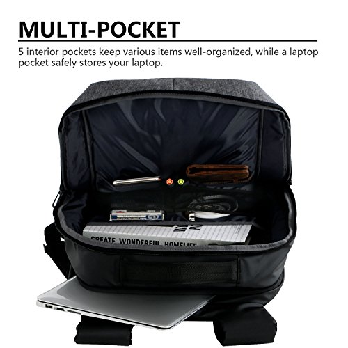 Lifewit Laptoprucksack Notebook Rucksack 17 3 Zoll Gepolstert Multifunktional Business Daypack Backpack Laptoptasche Schulrucksack Wasserabweisend Gra