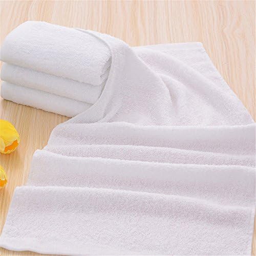 GKRY 100% Egyptian Cotton/Super Soft and Highly Absorbent/Machine Washable/Absorbent and Quick Dry Face Cloth/Microfiber ExtraPure Cotton solid color disposable White Towels a 32x72cm 70g, White