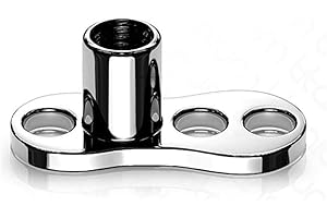 Paula & Fritz® Płyta główna Dermalanchor zaokrąglona 3 otwory tytanu różne rozmiary gwintów implant płyta podstawowa Skin Diver płyta bazowa