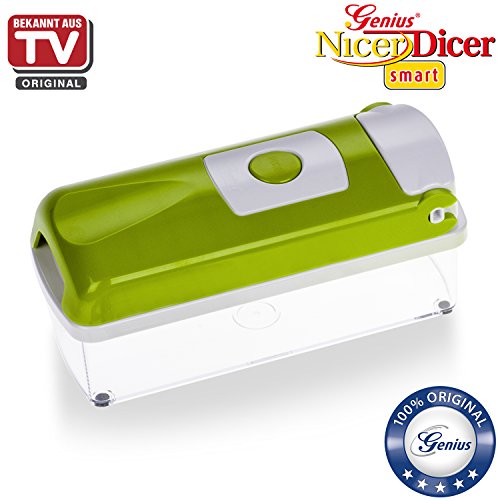 Genius Nicer Dicer Smart | 9 Teile | Schneiden | Würfeln | Hobeln | Schälen | Aufbewahren | Obst- und Gemüse-Schneider | NEU - 9