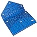 BMC Super Chic Cobalt Blue Faux Crocodile Leather XL Nail Stamping Plate Carrier Envelope Style Statement Clutch