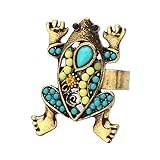 Anillo Rana hecha con esmalte y cristal por Joe Cool