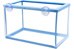 BEGONDIS Fish Tank Breeder Large Mesh Net Fry Saver Aquarium Spawn Hatchery Isolation with Suction Cups (Large)