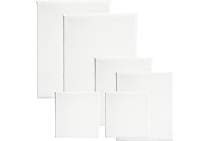 KZQXXT Leinwand zum Bemalen 6 Stück, Leinwand Set, Leere Canvas Keilrahmen 3 Größen, Leinwände für Acrylfarben, Gemälde, Wasser Malbrett (10X10CM, 15X25CM, 20X30CM)