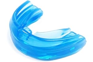 Shock Doctor Protège Dents pour appareils Braces Single/Double Bleu ou Rose - pour Enfants - Concu pour Faire du Sport: Rugby, MMA, Boxe, Lacrosse, Basketball et Autres Sports de Contact