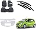 Auto Pearl Premium Quality Car Accessories Combo of Car Floor Foot Mats 4D Black. & Chrome Plated Car Front Grill. & Car Rain Wind Door Visor Side Window Deflector. For Chevrolet Beat Type-2 RS.3737.00