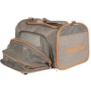 Comfi Pets Soft Sided Expandable Pet Carrier for Small Dogs Cats Airline Approved