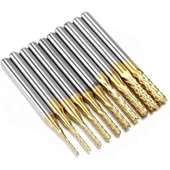 Punta Fresa Rimozione Gel Punte Rotanti In Carburo Di Tungsteno Per Dremel E CNC - Set 10 Pezzi Da 0.5mm A 2.5mm Per PCB E Metall Micropunte Per Modellismo