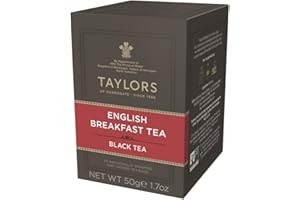 Taylors® | Tè Nero English Breakfast Ricco e Luminoso | Ceylon Breakfast Prima Colazione | 20 Filtri (50 Gr)