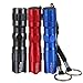 Price comparison product image 3 Pcs Mini Torche Lampe de Poche Police w/AA 3 W LED Tactique Etanche Blue Red Black