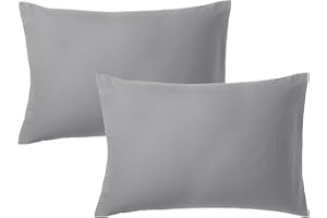 Premium Grey Queen Pillow Cases - 2 Piece Set Pillow Cover - Soft Brushed Microfiber Fabric - Pillow Case Standard Size (50 x 75 cm) by Infinitee Xclusives