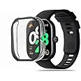 Pollachi 1-Pack Case with Tempered Glass Designed for Xiaomi Redmi watch 5, Full Coverage Waterproof Hard PC Bumper Cover All Around Anti-Scratch Shockproof Screen Protector Protective Case