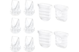 GOCROWEEN 6pcs Duckbill Valves and 4pcs Silicone Diaphragms Compatible with Lansinoh Discreet Duo/NCVI S32/Nuliie S32/NICEGREEN Life S32/ Zooawa S32 Breast Pump Replacement Parts, S32 Pump Valves Diaphragms